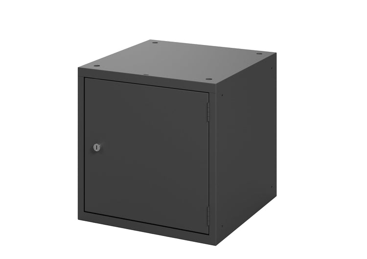 Donkergrijze cube locker OKK 40 voor kantooropslag