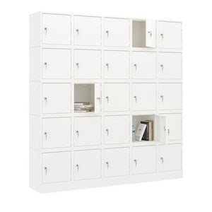 OKK 40 lockers in RAL 9010 opgezet als wand