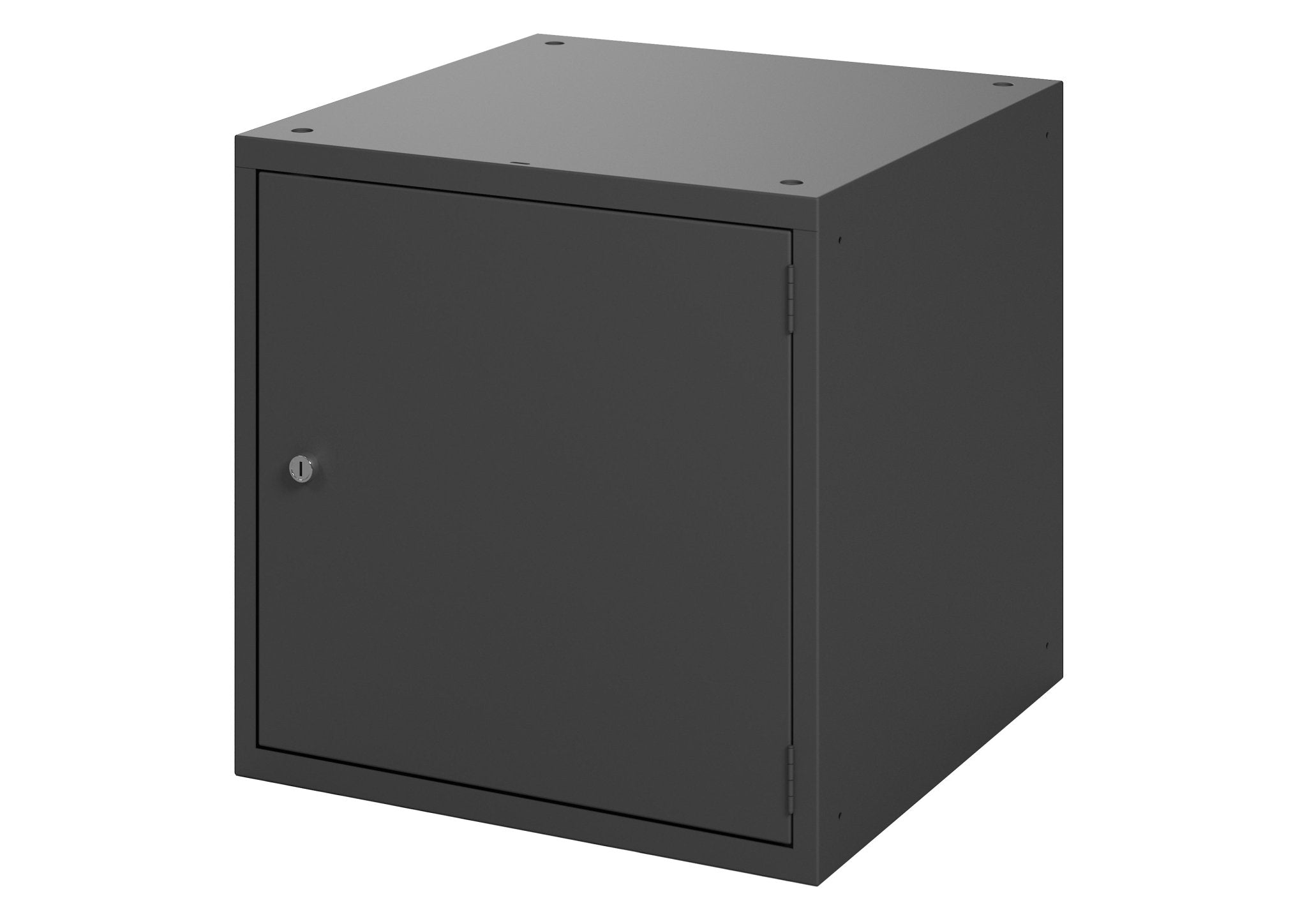 Donkergrijze cube locker OKK 45 voor kantooropslag