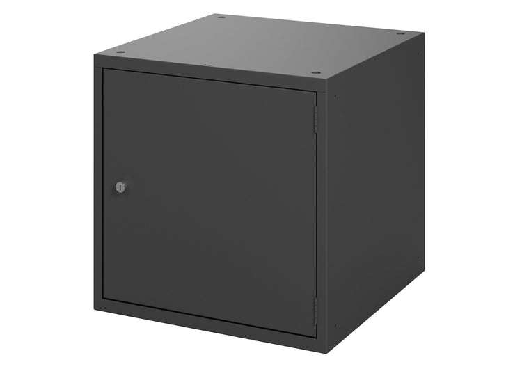 Donkergrijze cube locker OKK 45 voor kantooropslag