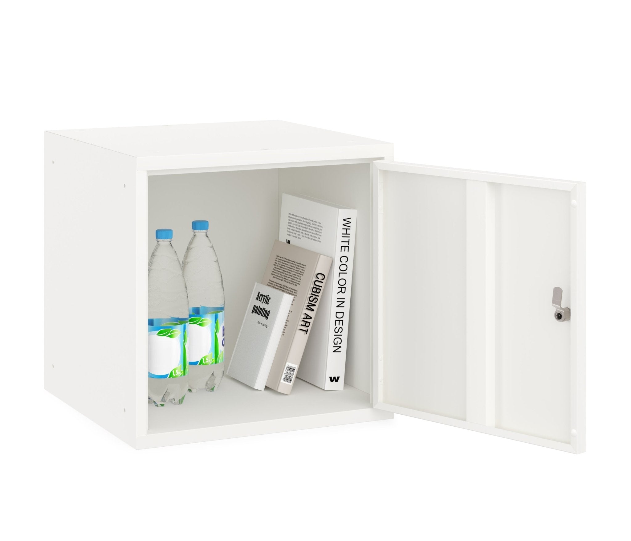 Compacte locker OKK 45 in wit staal en ingericht 