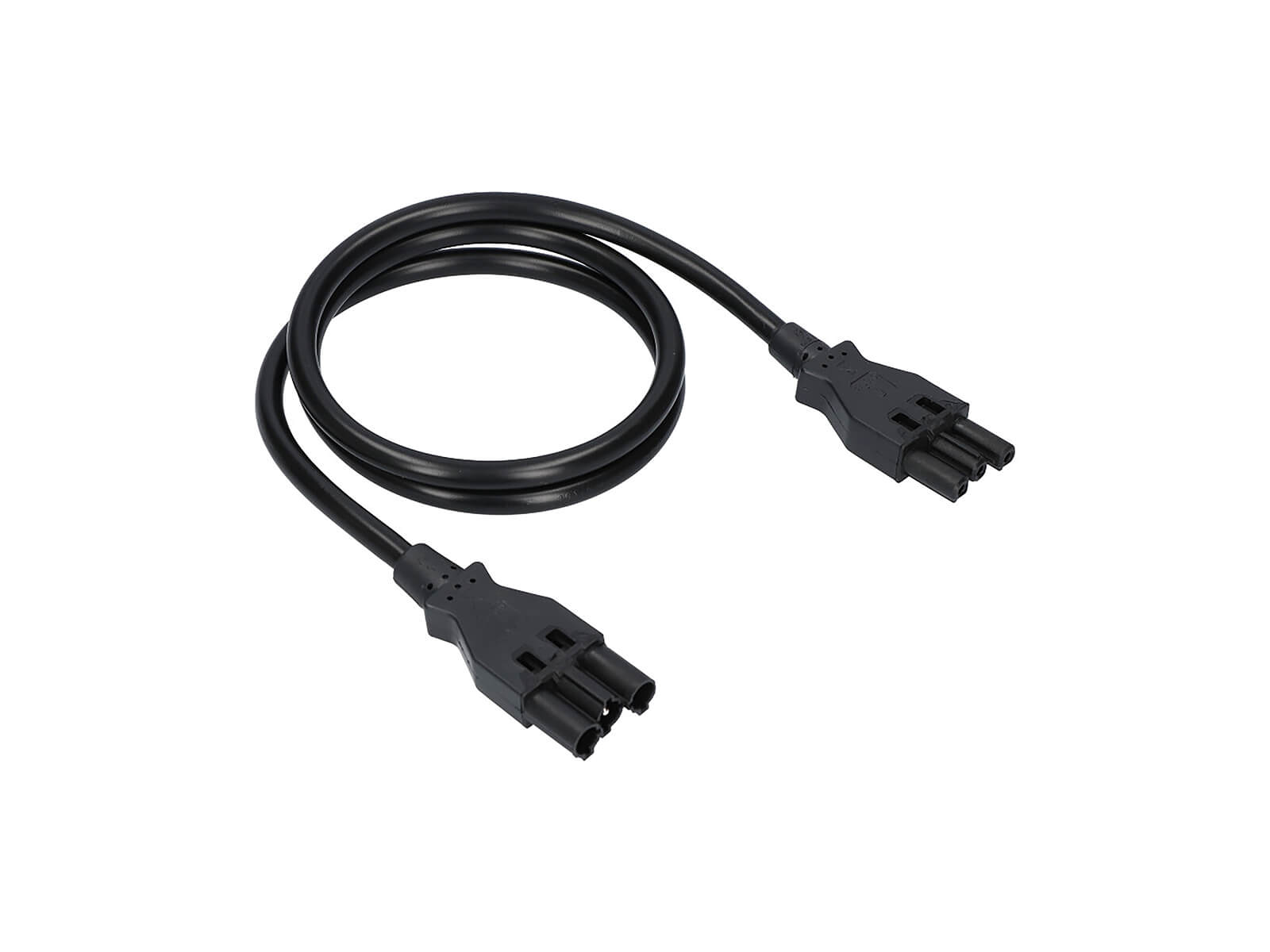 Doorkoppelsnoer Wieland uit/in 2 m Zwart