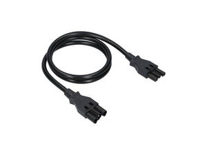 Doorkoppelsnoer Wieland uit/in 2 m Zwart