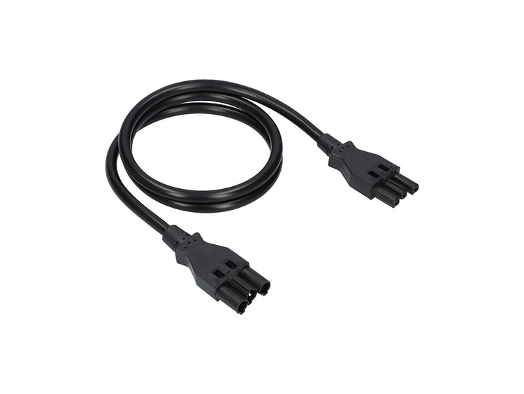 Doorkoppelsnoer Wieland uit/in 2 m Zwart