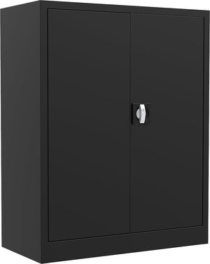 afsluitbare draaideurkast CH 100 zwart voor kantoor