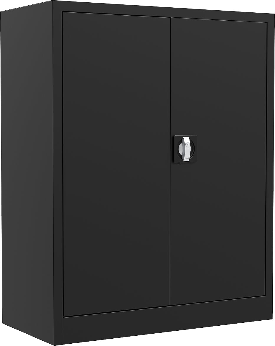 afsluitbare draaideurkast CH 100 zwart voor kantoor