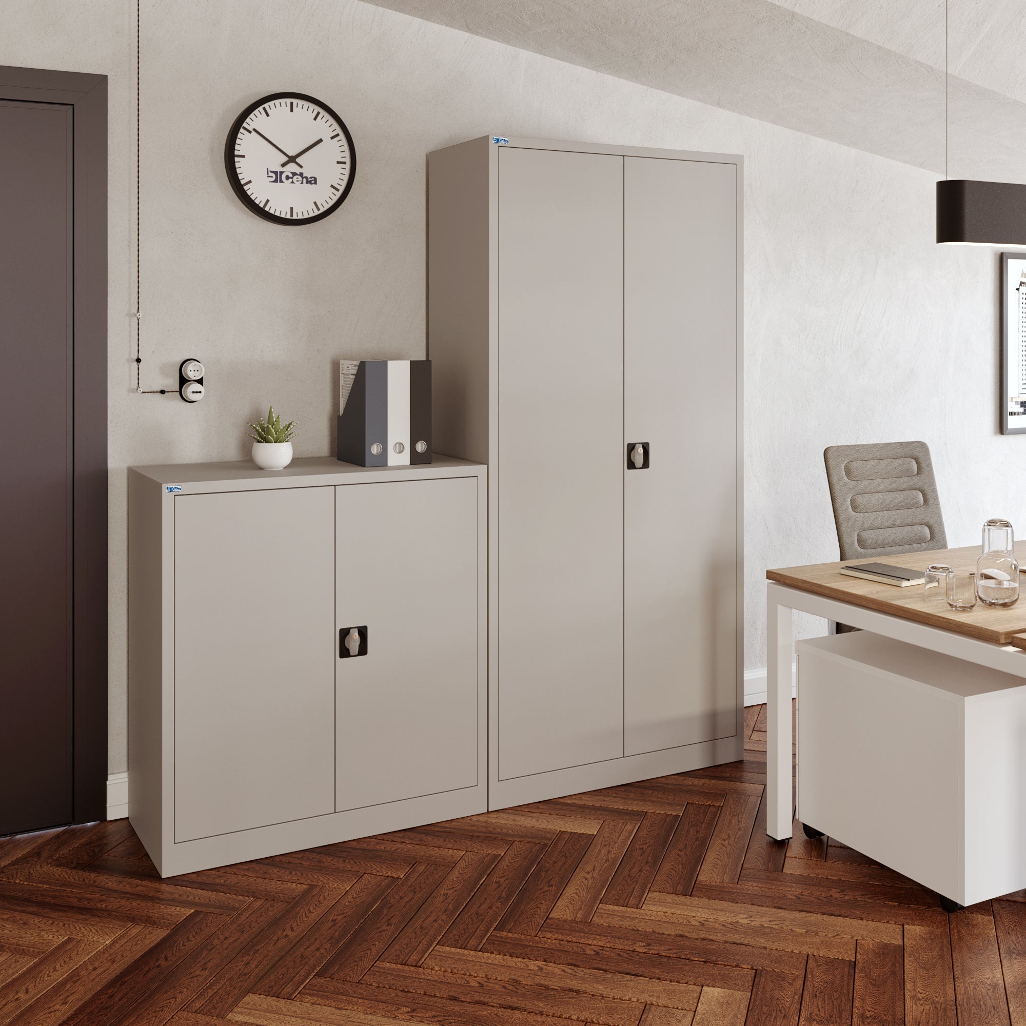 Draaideurkast CH 100 lichtgrijs