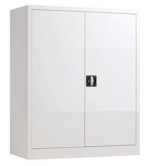 Witte stalen opbergkast 120 cm met verstelbare legborden