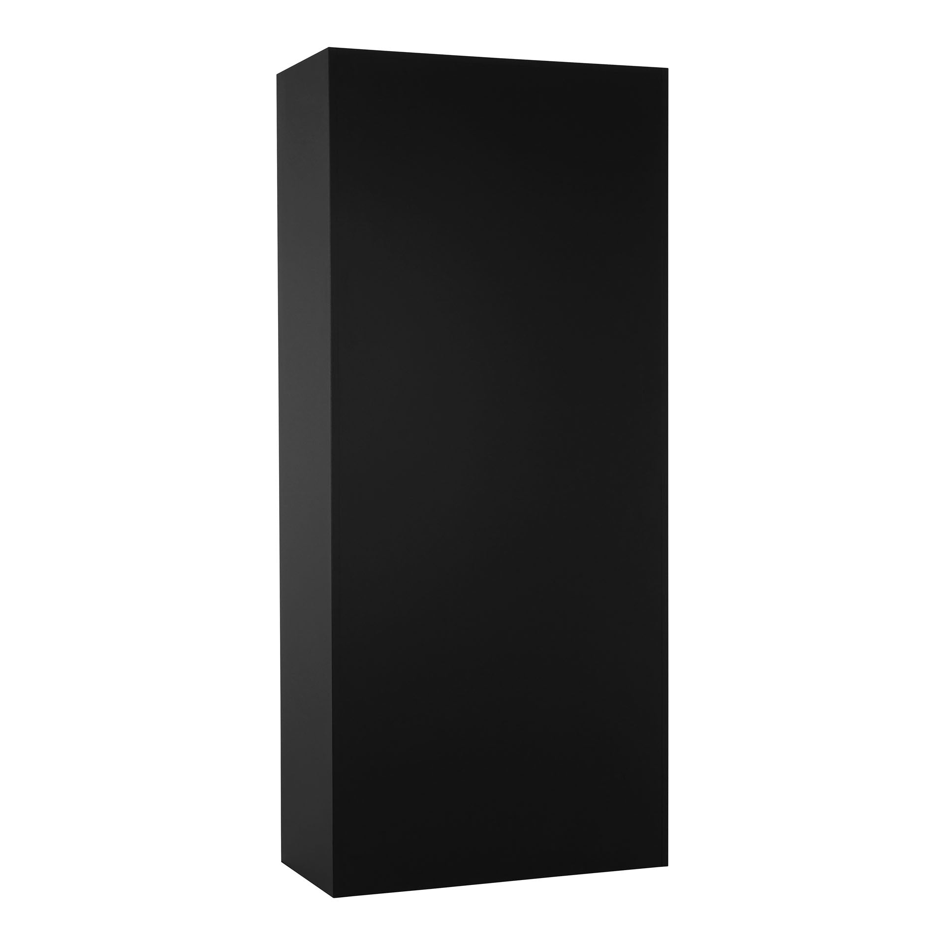 Achterkant zwarte opbergkast CH 180 met verstelbare stalen legborden