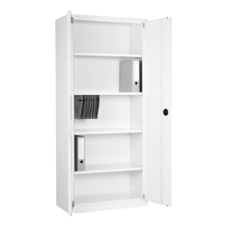 Witte CH kast met vier verstelbare stalen legborden