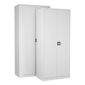 Set van stalen lichtgrijze draaideurkasten van Ceha Europe 