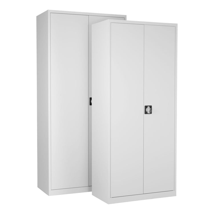 Set van stalen lichtgrijze draaideurkasten van Ceha Europe 