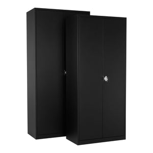 Set stalen draaideurkasten 195+180 cm in RAL 9005