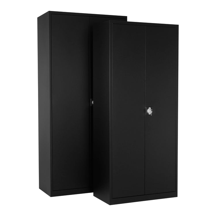 Set stalen draaideurkasten 195+180 cm in RAL 9005