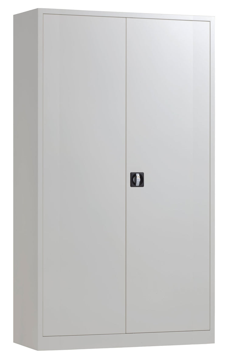 Lichtgrijze draaideurkast met verstelbare legborden van Ceha Europe