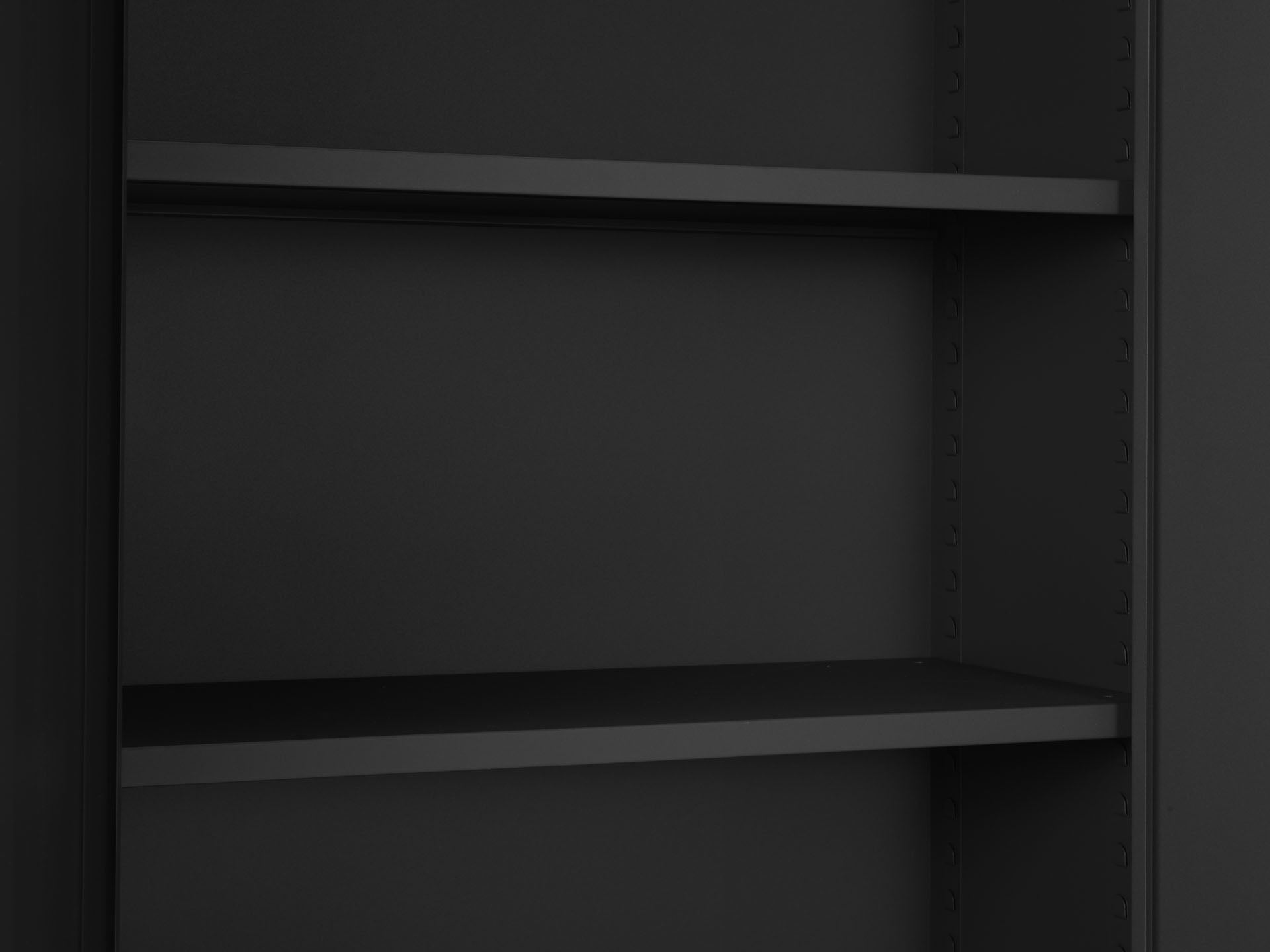 Binnenkant CH draaideurkast antracietgrijs met moderne afwerking