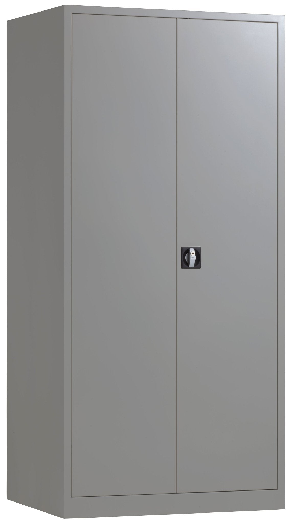 Compacte stalen draaideurkast in aluminium kleur met verstelbare legborden