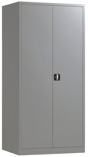 Compacte stalen draaideurkast in aluminium kleur met verstelbare legborden