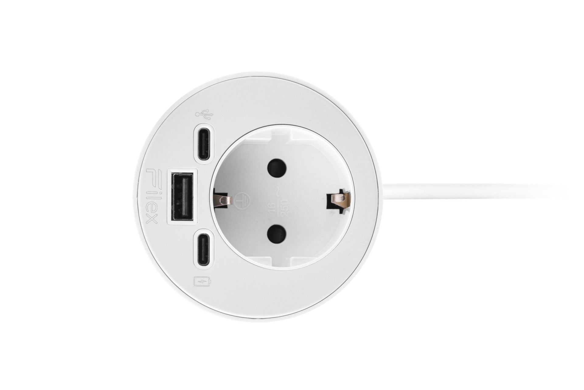 Witte Filex inbouwunit met 1,7m kabel en eGST®-stekker