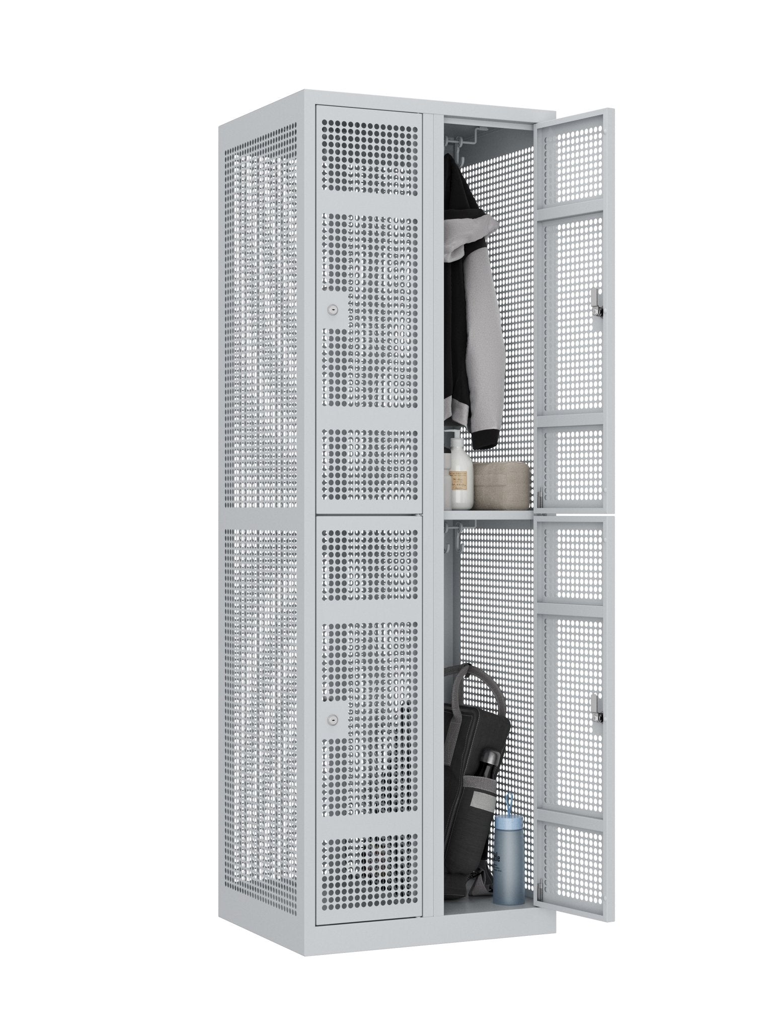 Gaasgarderobekast KTS 180-2.4 cilinderslot RAL7035
