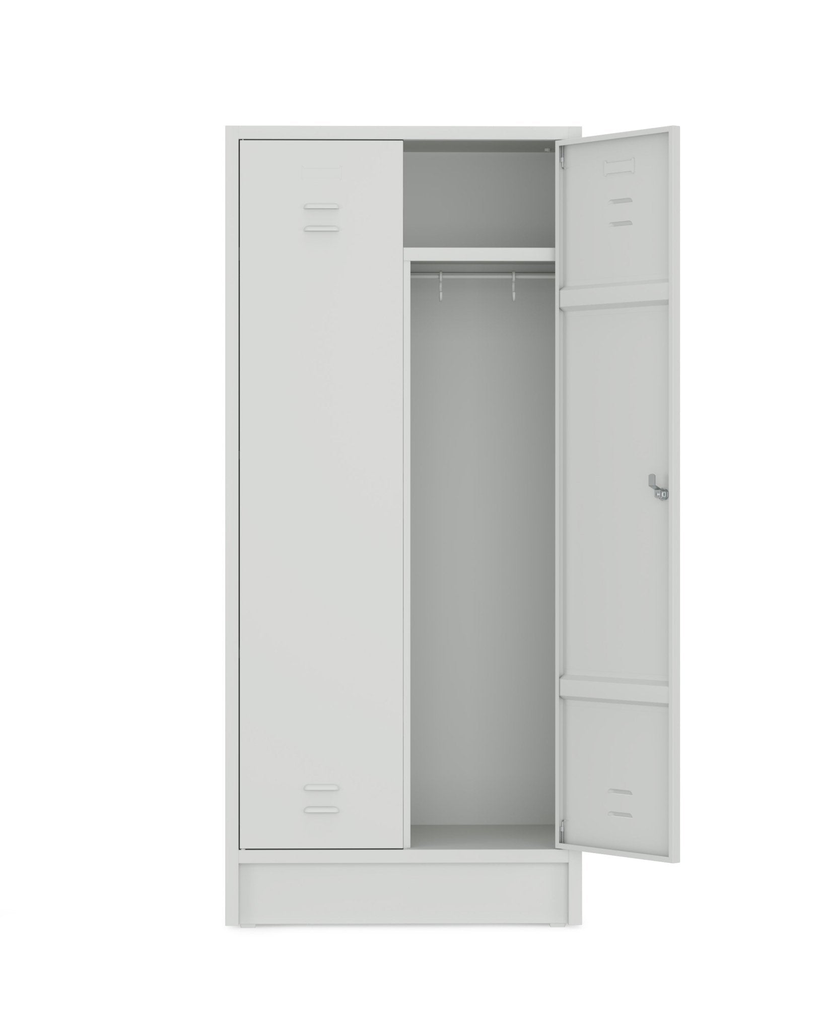 Garderobekast HRT 180x80 met kledingstang en legborden grijs