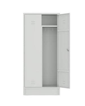 Garderobekast HRT 180x80 met kledingstang en legborden grijs