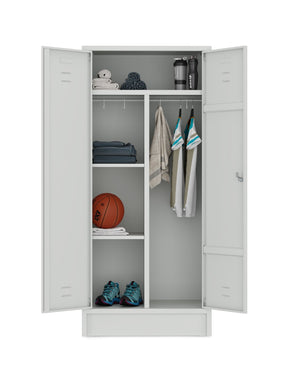 Garderobekast HRT 180x80-2.2 valgrendelslot RAL7035