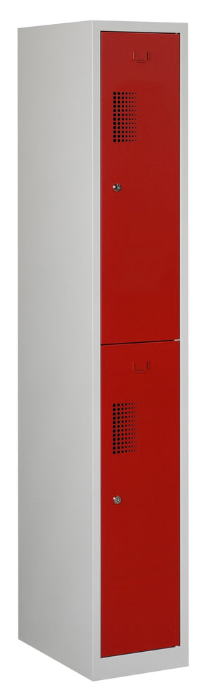 Grijs rode NH garderobekast met 2 deuren