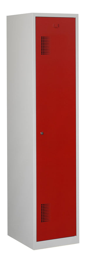 Rode NHT garderobekast met naamkaarthouders