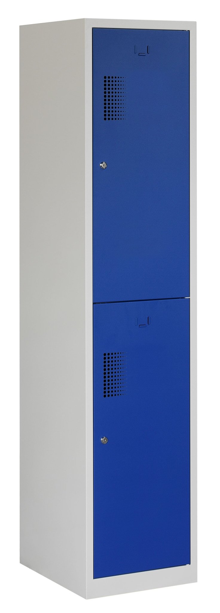 Garderobekast NHT met blauwe deuren 