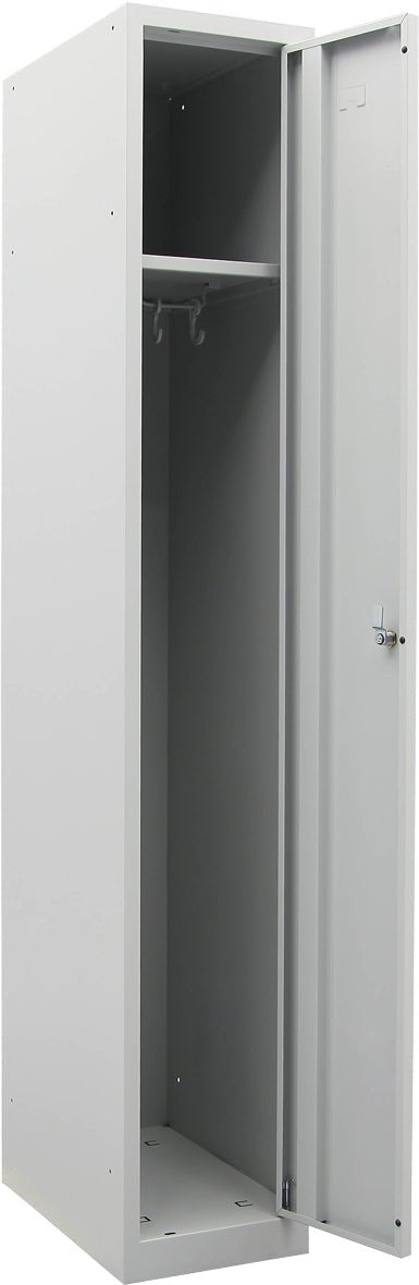 Compleet grijze garderobekast met legbord en kledingroede