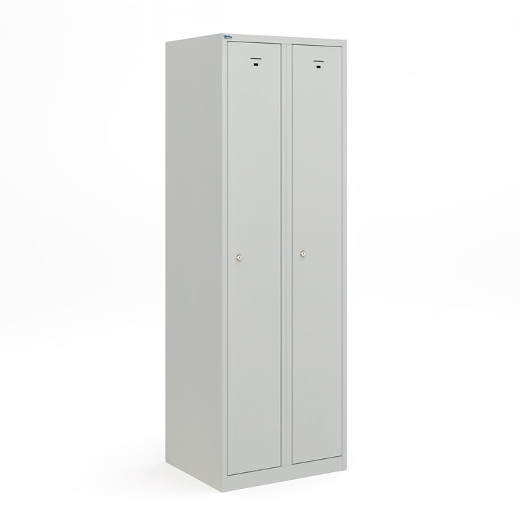 Volledig grijze garderobekast met twee deuren