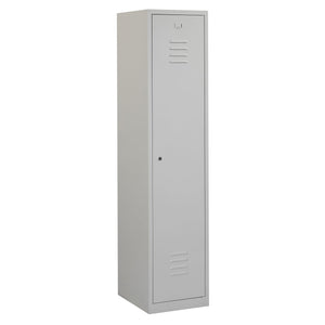 Lichtgrijze garderobekast RHT 180-1.1 met valgrendelslot van Ceha Europe