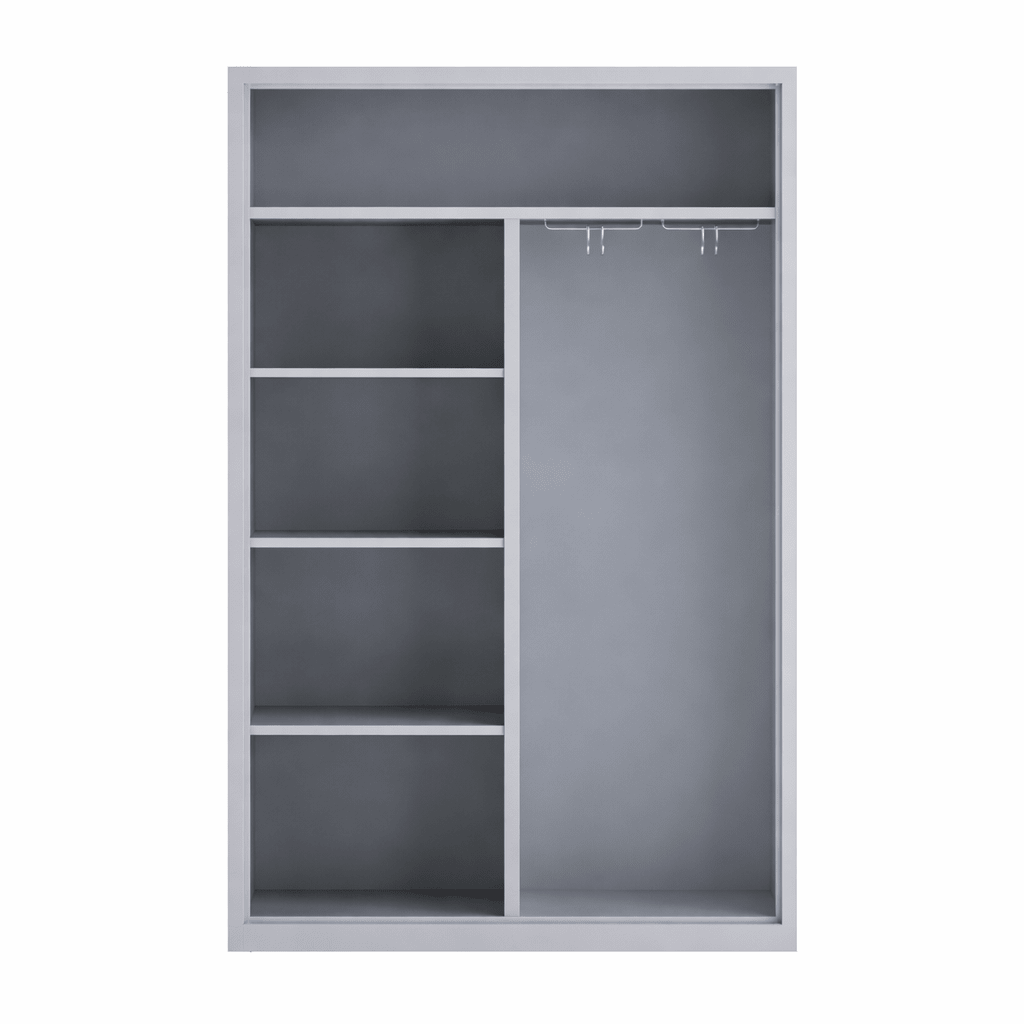 Garderobekast RHT 180-2.2 breed hang-leg cilinder 7035/5015