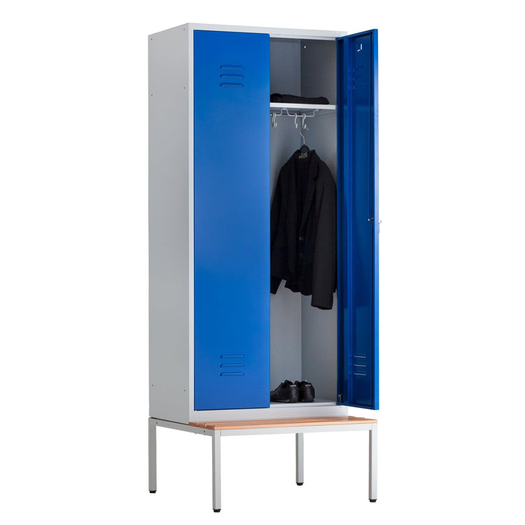 Garderobekast RHT 180-2.2 breed hang-hang cilinder RAL7035/5010 van Ceha Europe