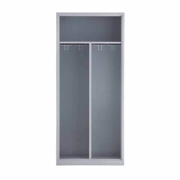 Garderobekast RHT 180-2.2 breed hang-hang cilinderslot RAL7035