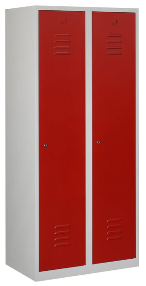 Garderobekast RHTD 180-2.2 valgrendelslot RAL7035/3000 van Ceha Europe