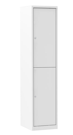 Witte locker met 2 vakken uit de Multi-color serie van Ceha Europe
