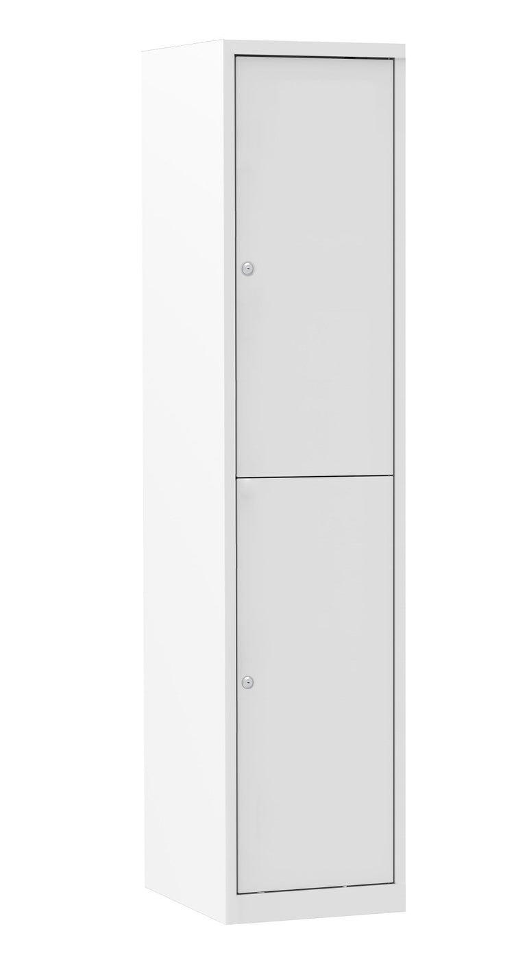 Witte locker met 2 vakken uit de Multi-color serie van Ceha Europe