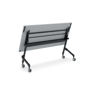 Koppelbaar inklapbaar bureau grijs 160x80 cm op wielen