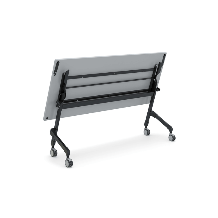 Koppelbaar inklapbaar bureau grijs 160x80 cm op wielen