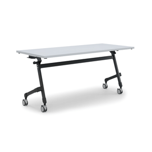 Inklapbaar bureau 160x80 cm grijs blad zwart frame