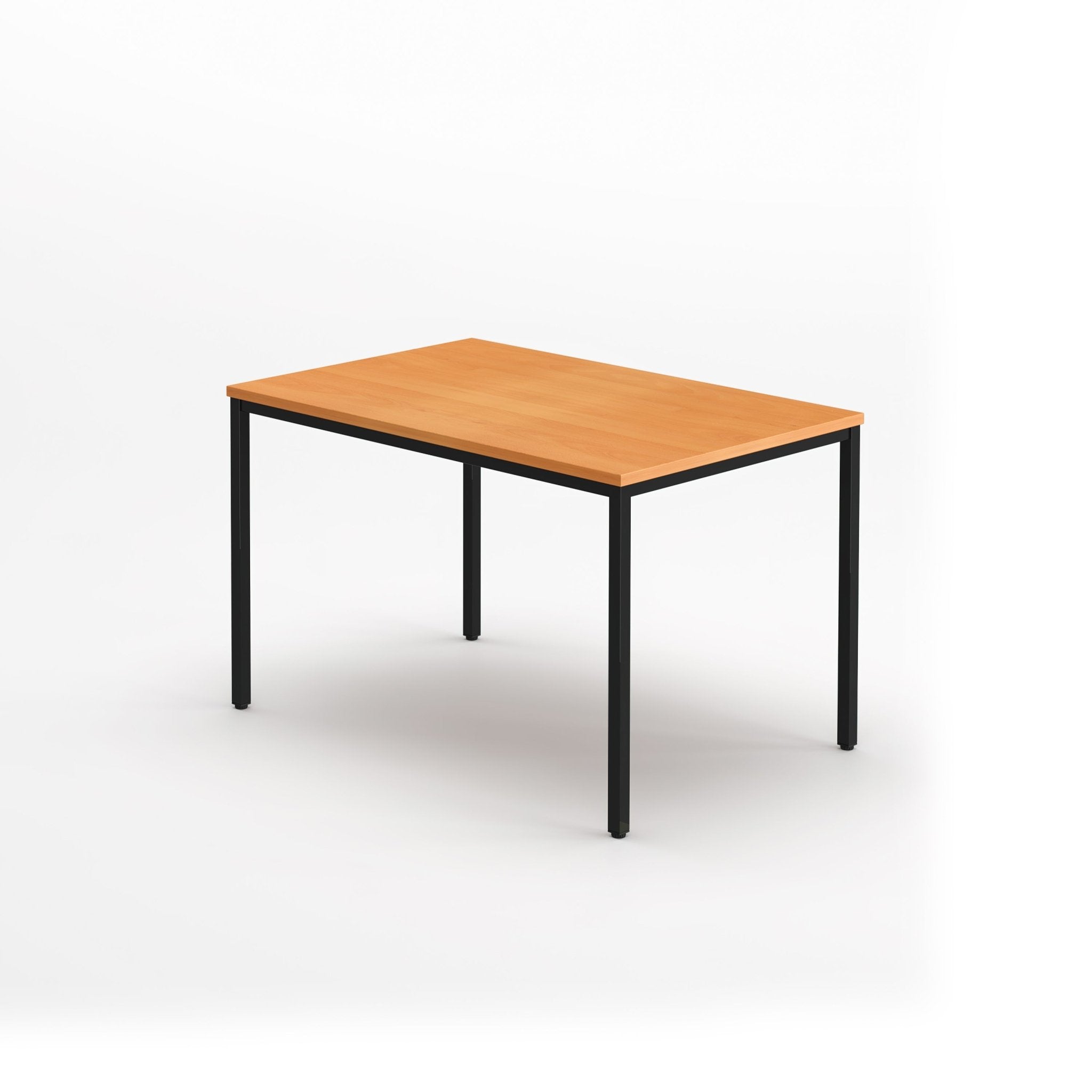Kantinetafel PM 120x80 met beuken blad en zwart frame