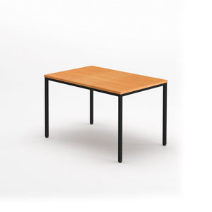 Kantinetafel PM 120x80 met beuken blad en zwart frame
