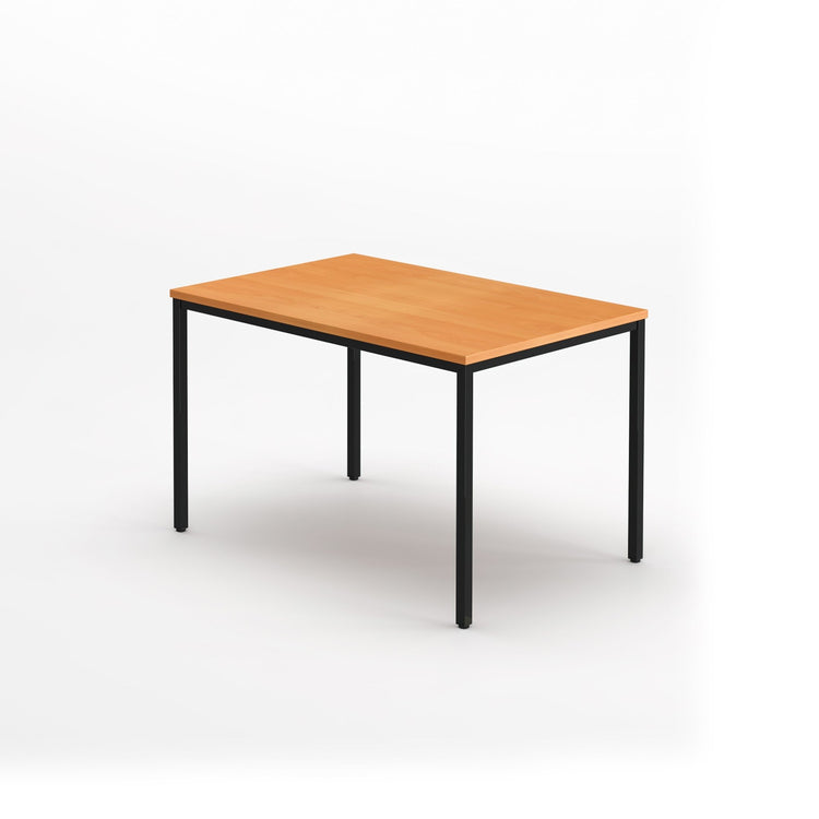 Kantinetafel PM 120x80 met beuken blad en zwart frame