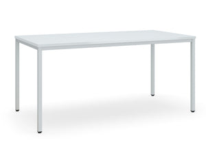 Kantinetafel PM 160x80 met grijze poten en grijs tafelblad
