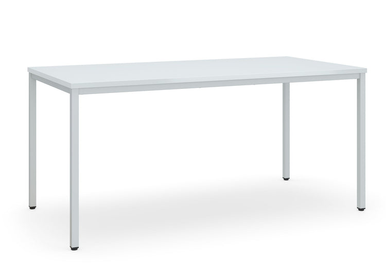 Kantinetafel PM 160x80 met grijze poten en grijs tafelblad