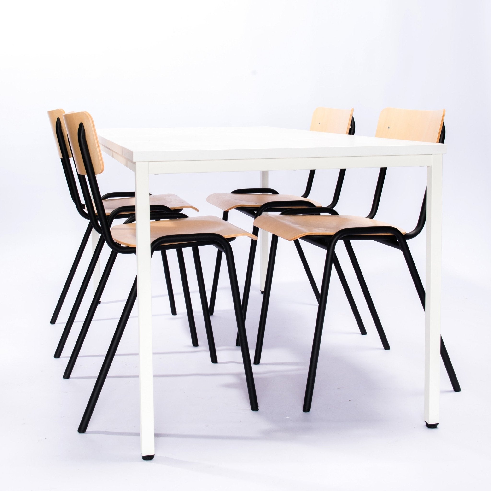 Witte kantinetafel 160 x 80 cm 