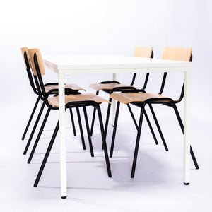 Witte kantinetafel 160 x 80 cm 