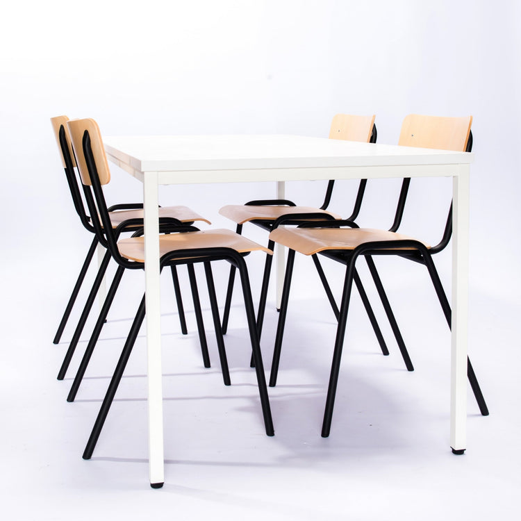 Witte kantinetafel 160 x 80 cm 